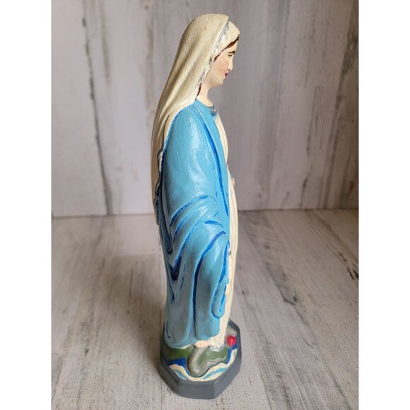 Virgin‎ Mary plaster vintage religious home decor Bible xmas - Picture 5 of 9